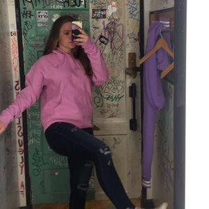 Pinkish purple champion sweatshirt